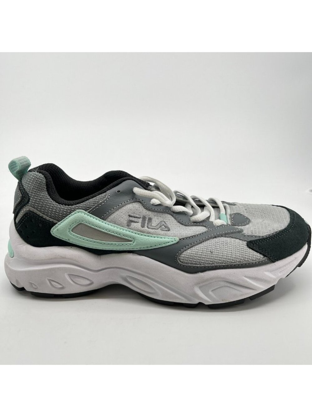 Fila Recollector Womens Size 8 Gray Black Mint Athletic Running Shoes Sneakers
